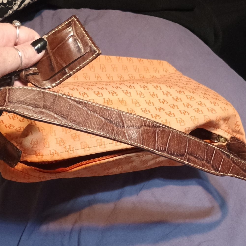 Dooney & Bourke Tan and Brown Shoulder Bag - Picture 2 of 8